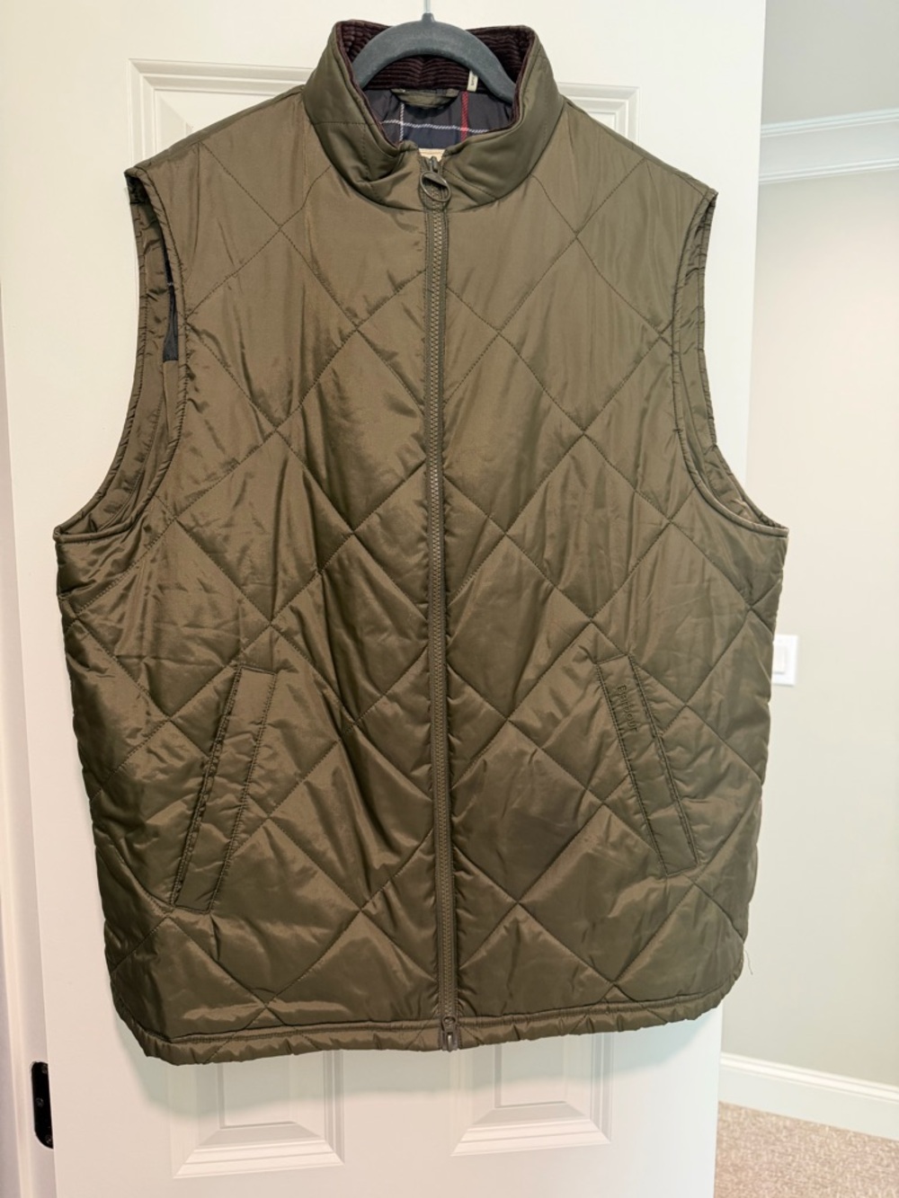 Barbour Olive Green Quilted Men's Vest